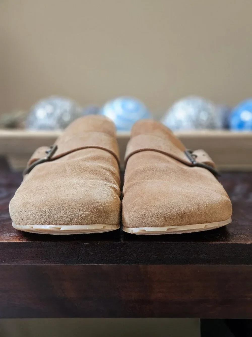 KOIO Men's Salerno Suede Clogs, Camel, Sz EU 45 / US 12